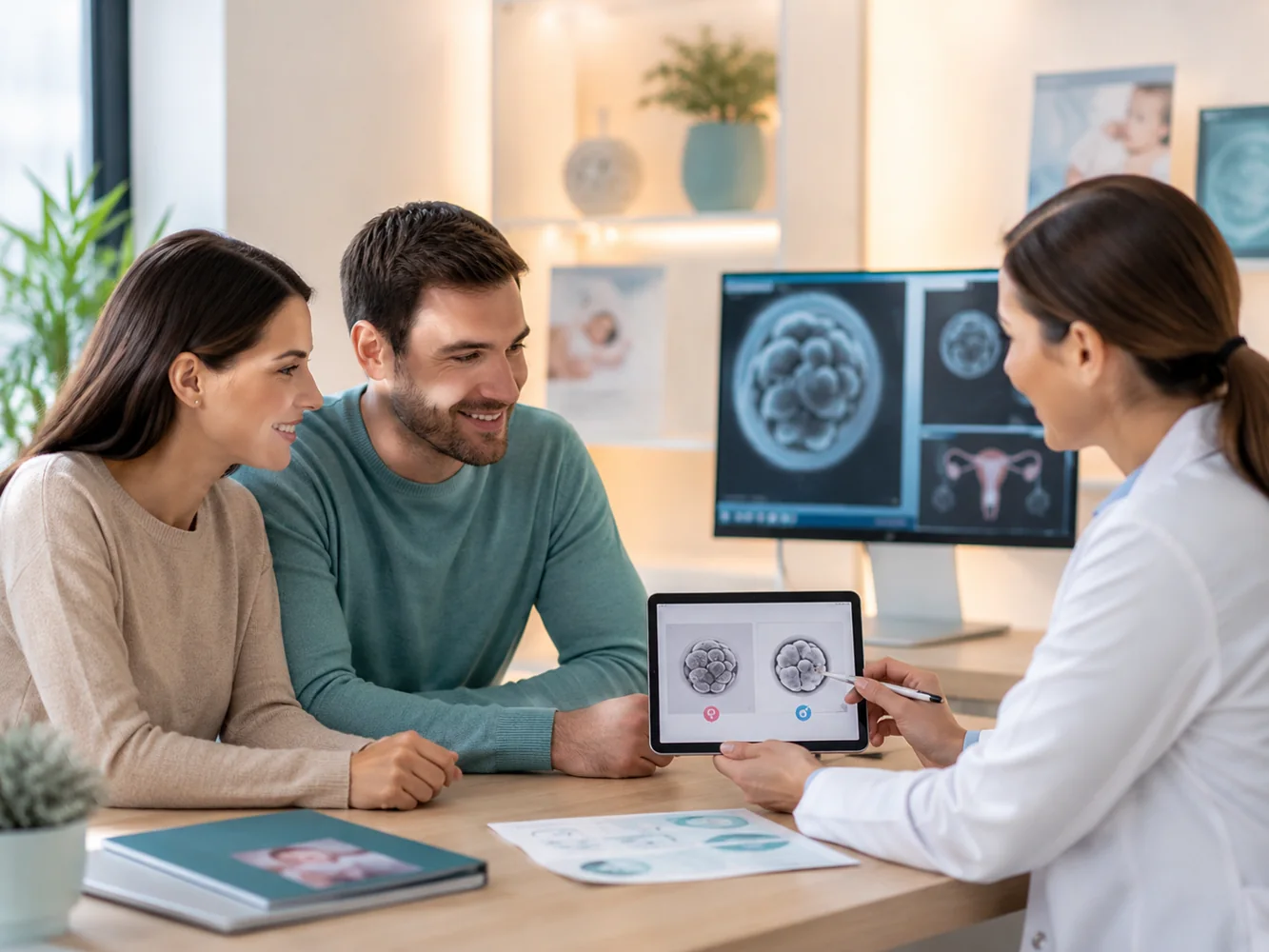 Consulta médica ginecológica previa a tratamiento