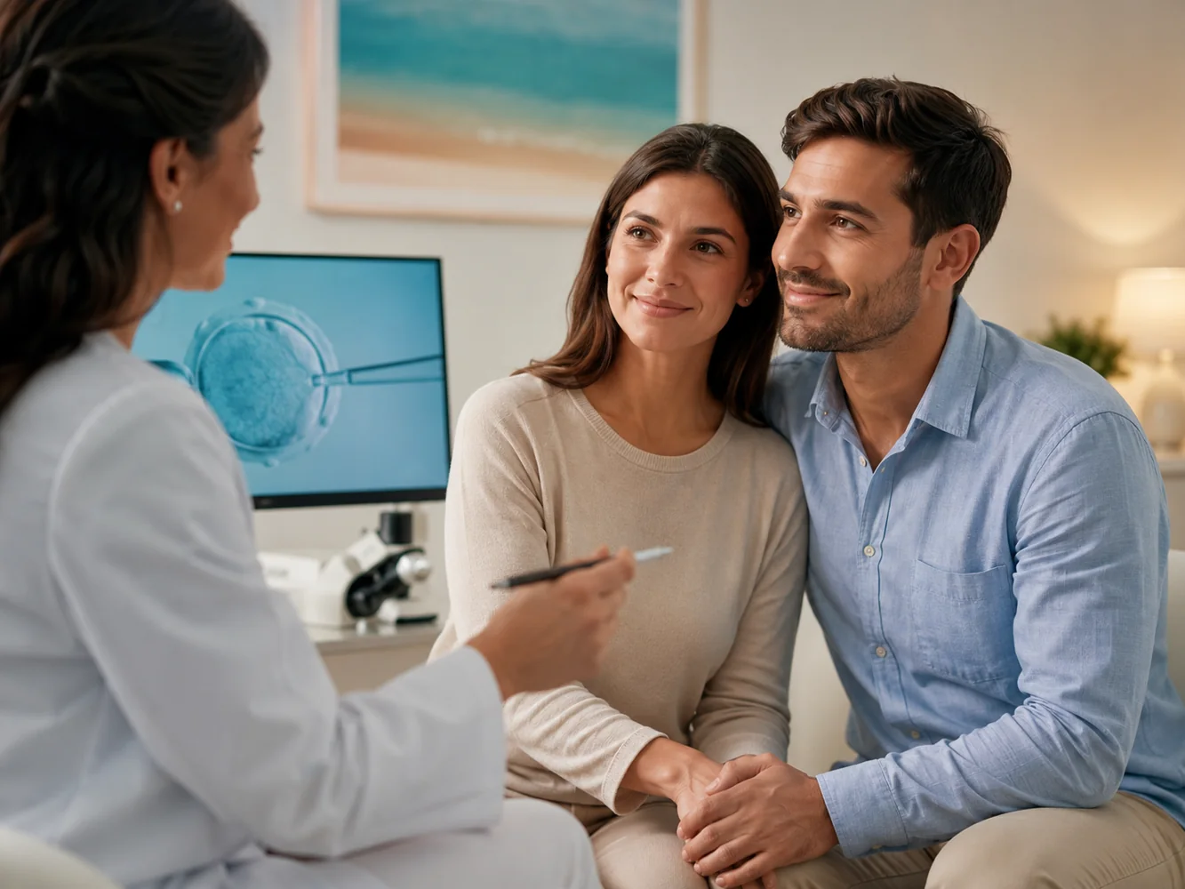 Consulta médica sobre fertilización in vitro